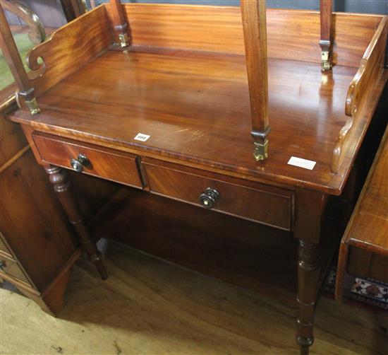 19th century mahogany galleried table